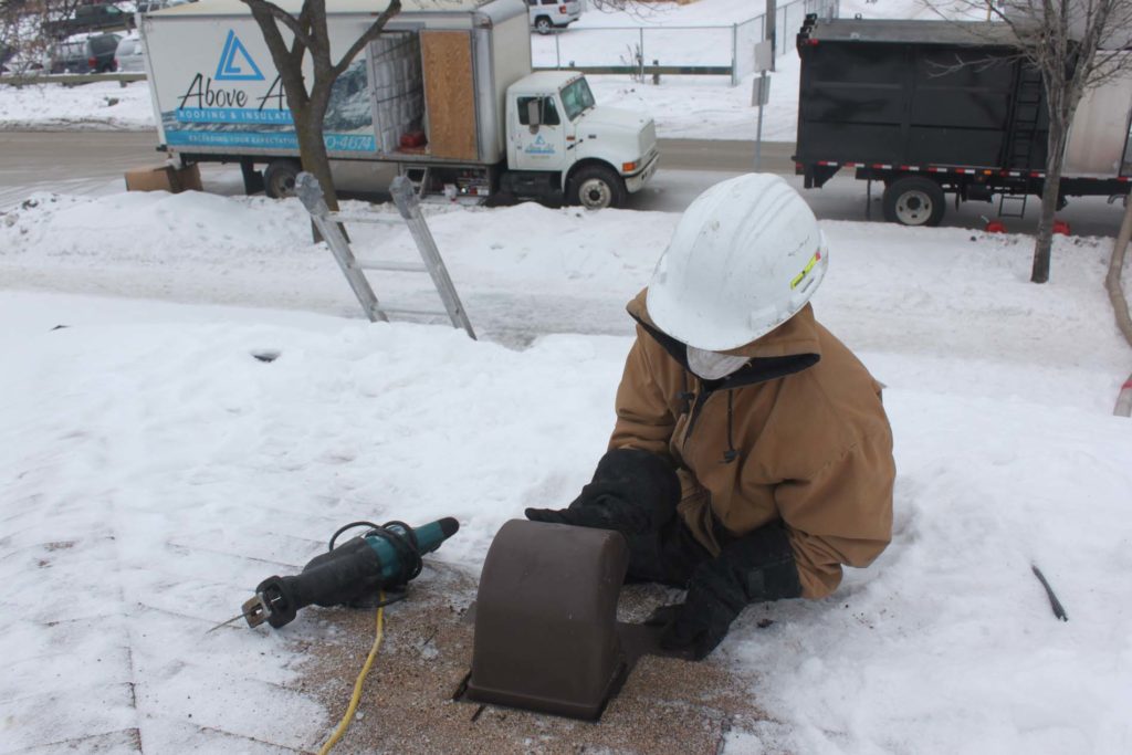 Installation of Primex RV-28 roof exhaust vent for bathroom fan