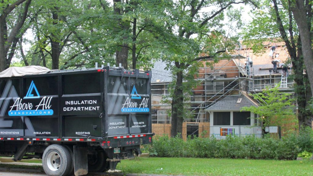 Above All Insulation in large Wolseley home in Winnipeg