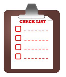 Stock image of a clipboard with a checklist.