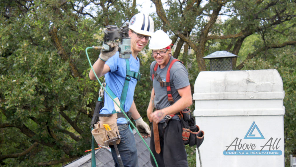 Installers enjoying the end of a long project in Wolseley