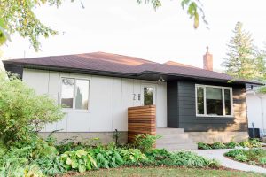 Updated exterior of Winnipeg bungalow