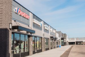 Winnipeg commercial exteriors on new multi-store building